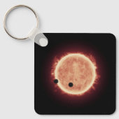 Planeten, die den roten Zwergstern in Trappist-1 ü Schlüsselanhänger (Vorderseite)