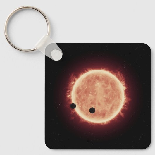 Planeten, die den roten Zwergstern in Trappist-1 ü Schlüsselanhänger (Vorderseite)