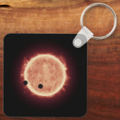 Planeten, die den roten Zwergstern in Trappist-1 ü Schlüsselanhänger (Rückseite)