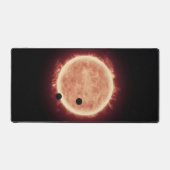 Planeten, die den roten Zwergstern in Trappist-1 ü Schreibtischunterlage (Vorderseite)