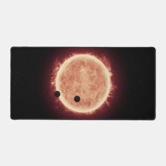 Planeten, die den roten Zwergstern in Trappist-1 ü Schreibtischunterlage (Vorderseite)