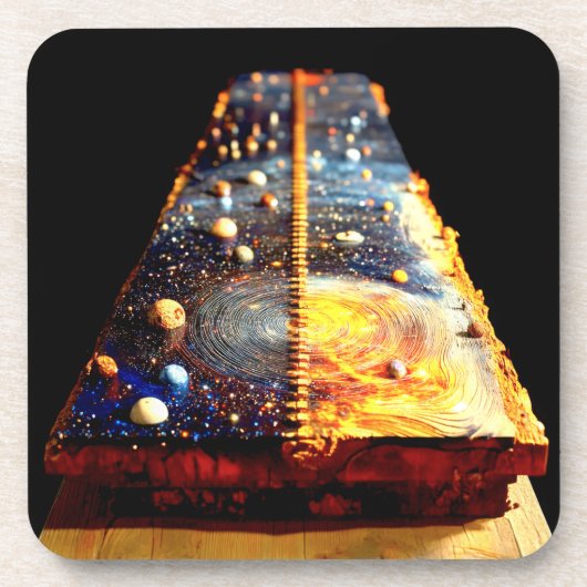 Planeten eingebettet getränkeuntersetzer (Vorderseite)