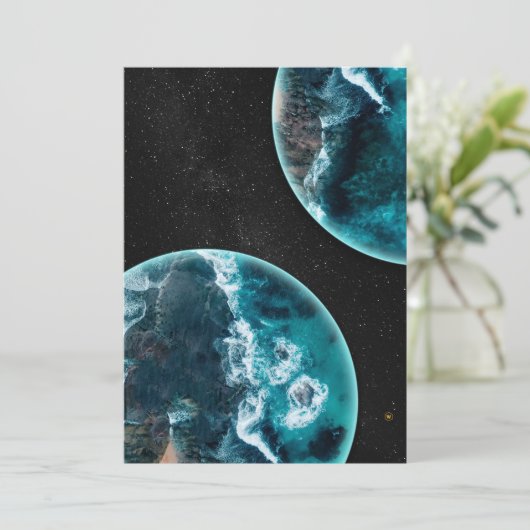 Planeten Einladung (Stehend Vorderseite)