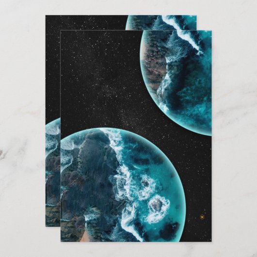 Planeten Einladung (Vorne/Hinten)