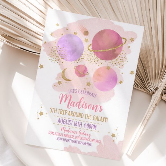 Planeten Einladung zum Geburtstag, Raumgalaxie-Mäd