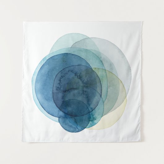 Planeten entfalten - Wasserfarbzirkel Wandteppich (Vorderseite (Horizontal))