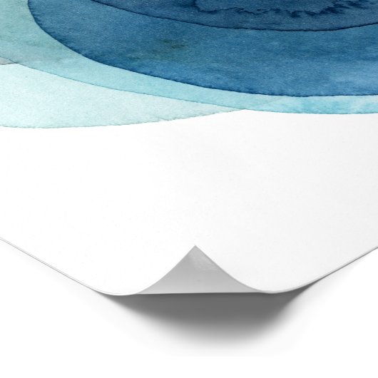 Planeten entwickeln - Wasserfarbzirkel Poster (Ecke)