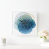 Planeten entwickeln - Wasserfarbzirkel Quadratische Wanduhr (Zuhause)