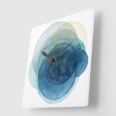 Planeten entwickeln - Wasserfarbzirkel Quadratische Wanduhr (Winkel)