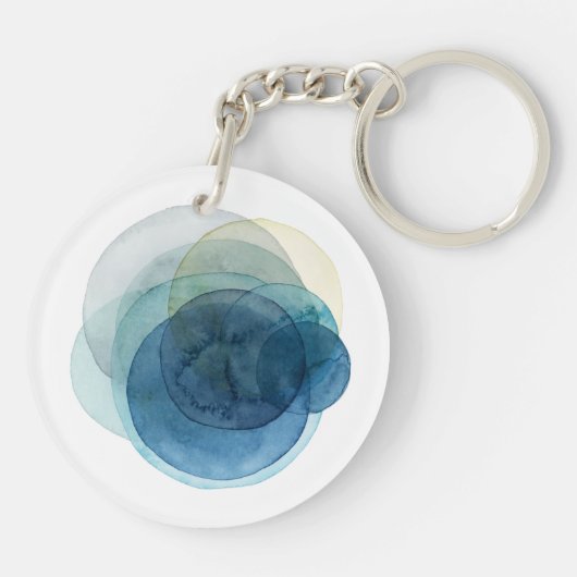 Planeten entwickeln - Wasserfarbzirkel Schlüsselanhänger (Rückseite)