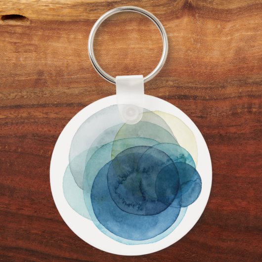 Planeten entwickeln - Wasserfarbzirkel Schlüsselanhänger (Vorderseite)