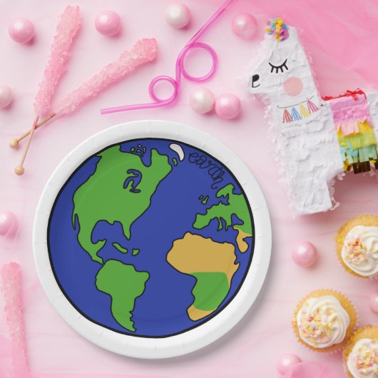 Planeten-Erde des Sonnensystems Pappteller (Party)