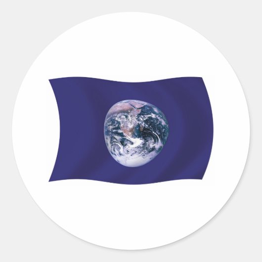Planeten Erde Flagge Aufkleber (Vorderseite)