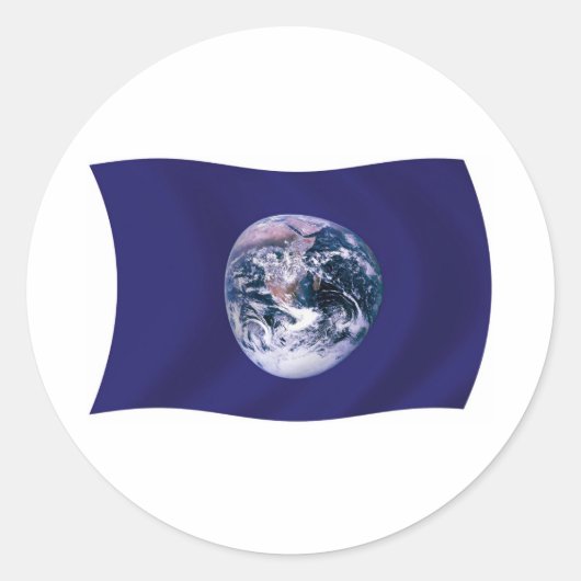 Planeten Erde Flagge Aufkleber (Vorderseite)