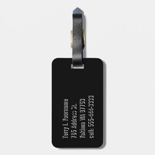 Planeten-Erde Gepäckanhänger (Rückseite vertikal)