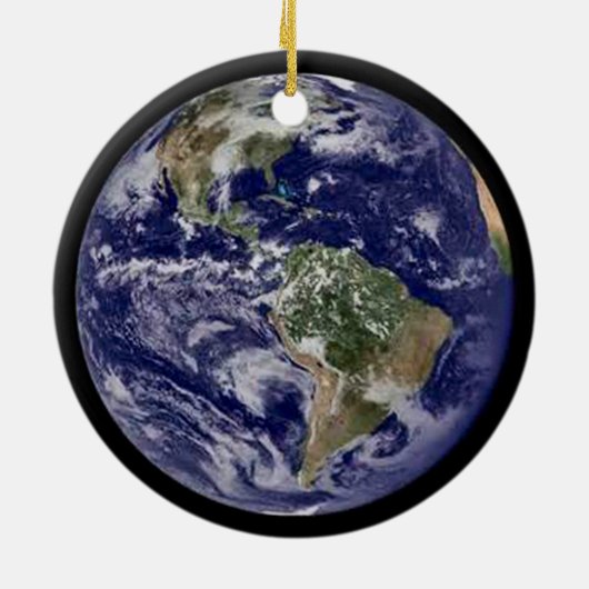 Planeten-Erde Keramik Ornament (Hinten)