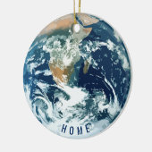 Planeten-Erde mit dem Text (kundengerecht) Keramikornament (Links)