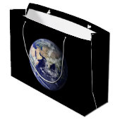 PLANETEN-ERDE RAUM von der großen Geschenk-Tasche Große Geschenktüte (Rückseite Schrägansicht)