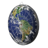 PLANETEN-ERDE VON RAUM Dartboard Dartscheibe (Vorderseite rechts)