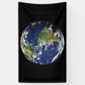 PLANETEN-ERDE VON RAUM Fahne Banner (Vertikal)