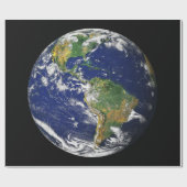 PLANETEN-ERDE VON RAUM glattem Packpapier (Flach)