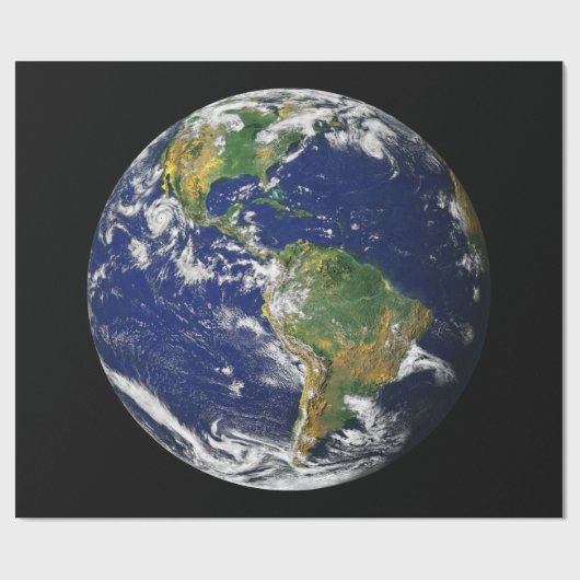 PLANETEN-ERDE VON RAUM glattem Packpapier (Flach)