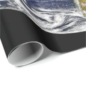 PLANETEN-ERDE VON RAUM glattem Packpapier (Rolleneckpunkt)