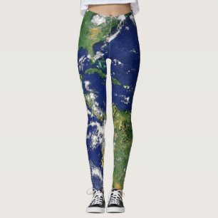 PLANETEN-ERDE VON RAUM Leggings (Amerika)