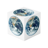 Planeten-Erde Würfel (Rückseite Schrägansicht)
