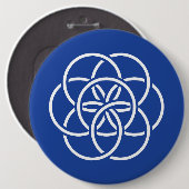 Planeten-Erdflagge - Knopf Button (Vorne & Hinten)