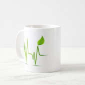 PLANETEN-ERDherz-MONITOR Kaffeetasse (Vorderseite Links)