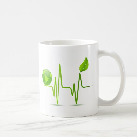 PLANETEN-ERDherz-MONITOR Kaffeetasse (Rechts)