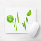 PLANETEN-ERDherz-MONITOR Mousepad (Mit Mouse)