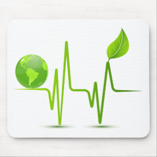 PLANETEN-ERDherz-MONITOR Mousepad