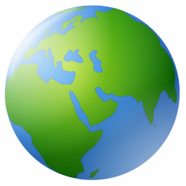 Planeten-Erdkugel Freistehende Fotoskulptur (Vorne)