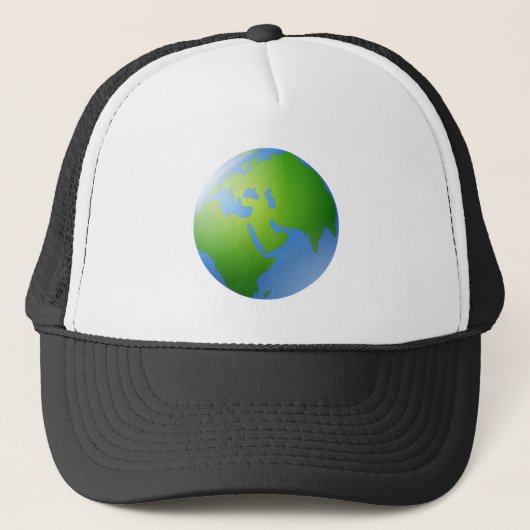 Planeten-Erdkugel Truckerkappe (Vorderseite)