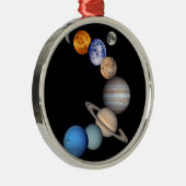 Planeten-Fotos Solarsystemmontage-JPL Silbernes Ornament (Rechts)