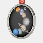 Planeten-Fotos Solarsystemmontage-JPL Silbernes Ornament (Links)