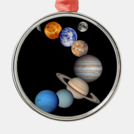 Planeten-Fotos Solarsystemmontage-JPL Silbernes Ornament