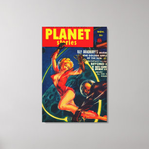 Planeten-Geschichten-Titelseite2 Leinwanddruck
