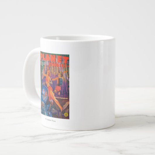 Planeten-Geschichten-Titelseite3 Jumbo-Tasse (Vorderseite Links)