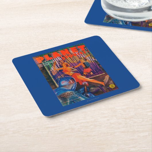 Planeten-Geschichten-Titelseite3 Rechteckiger Pappuntersetzer (angewinkelt)