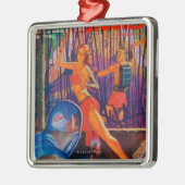 Planeten-Geschichten-Titelseite3 Silbernes Ornament (Links)