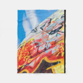 Planeten-Graffiti Fleecedecke (Vorderseite)