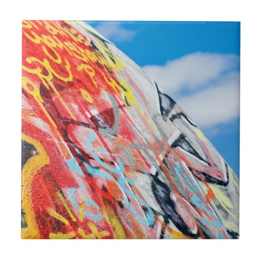 Planeten-Graffiti Fliese (Vorderseite)