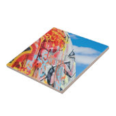 Planeten-Graffiti Fliese (Seite)