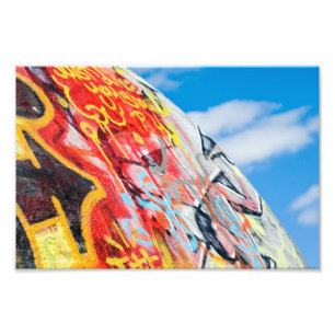 Planeten-Graffiti Fotodruck