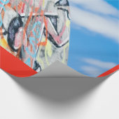 Planeten-Graffiti Geschenkpapier (Ecke)