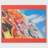 Planeten-Graffiti Geschenkpapier (Flach)