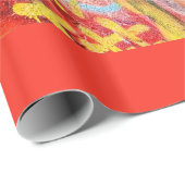 Planeten-Graffiti Geschenkpapier (Rolleneckpunkt)